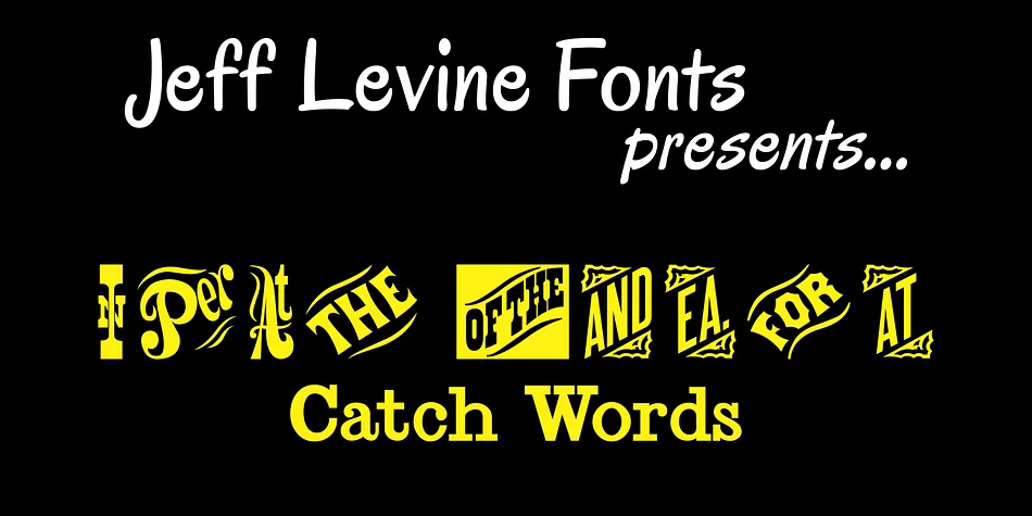 Catch Words JNL by Jeff Levine Fonts — Dingbats Font