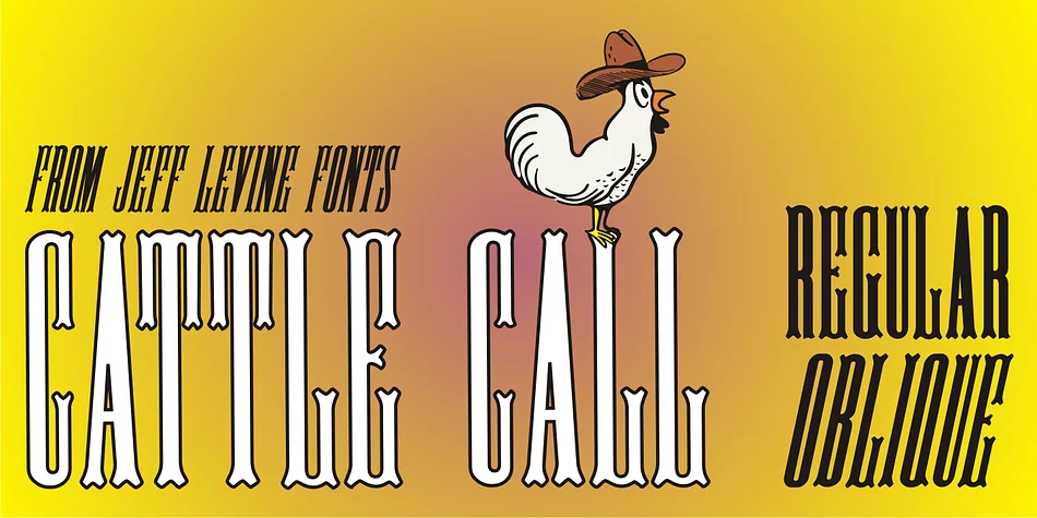 CATTLE CALL JNL by Jeff Levine Fonts — Display Font