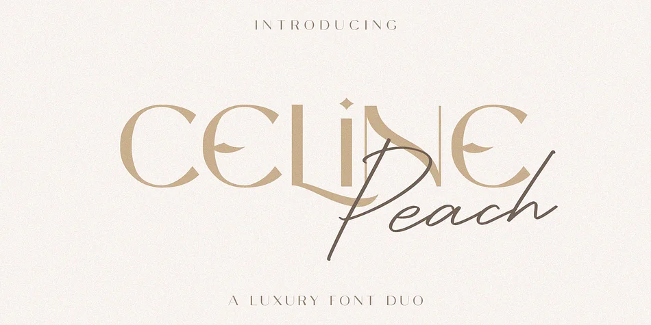 Celine Peach by Craft Supply Co. — Display Font