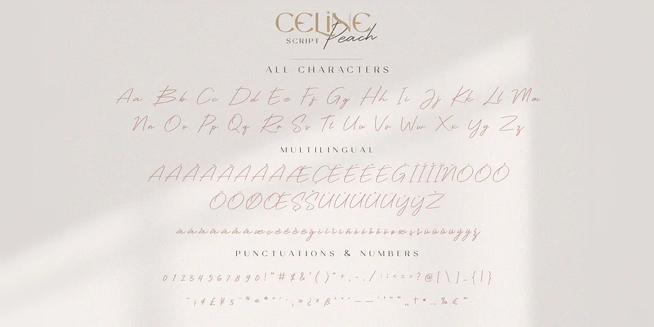 Celine Peach by Craft Supply Co. — Display Font — thumbnail 6