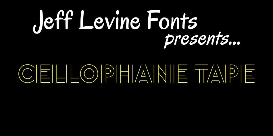 CELLOPHANE TAPE JNL by Jeff Levine Fonts — Display Font
