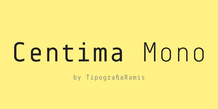 Centima Mono by TipografiaRamis — Decorative Font