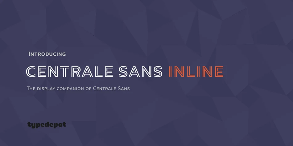Centrale Sans Inline by Typedepot β Display Font