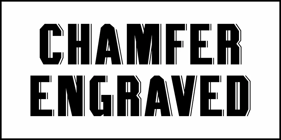 CHAMFER ENGRAVED JNL by Jeff Levine Fonts — Display Font — thumbnail 2