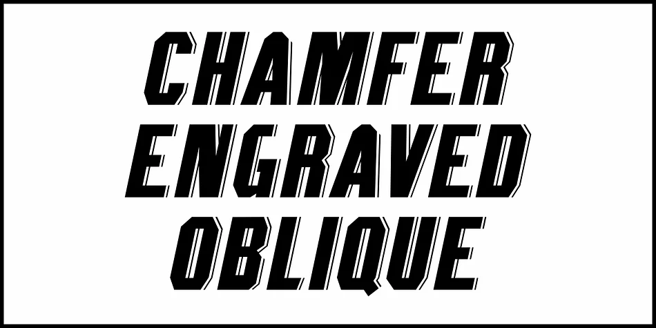 CHAMFER ENGRAVED JNL by Jeff Levine Fonts — Display Font — thumbnail 4
