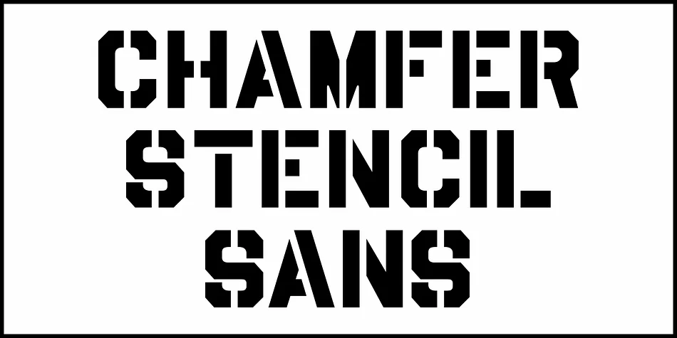 CHAMFER STENCIL SANS JNL by Jeff Levine Fonts — Display Font — thumbnail 2