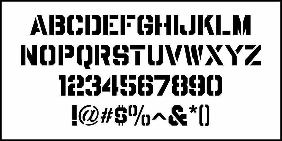 CHAMFER STENCIL SANS JNL by Jeff Levine Fonts — Display Font — thumbnail 3