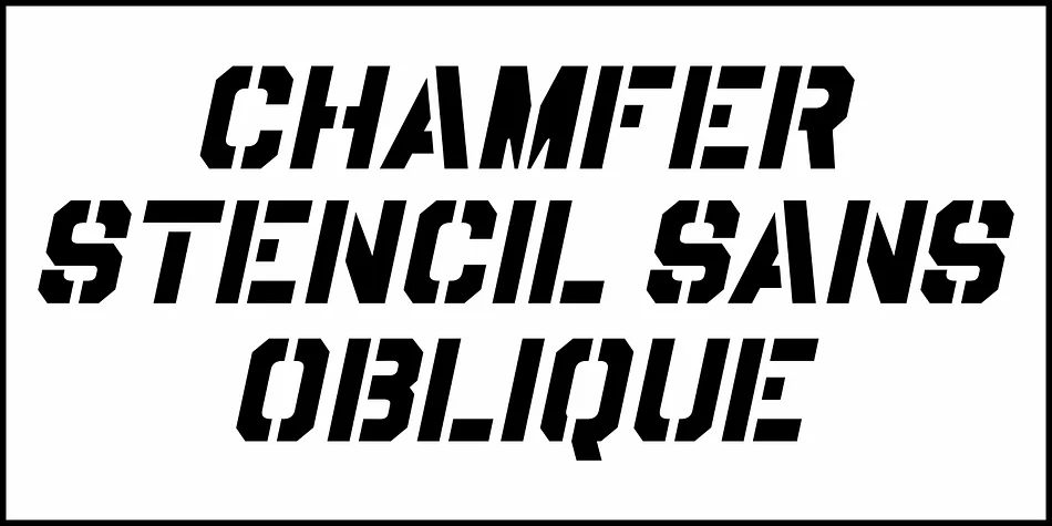 CHAMFER STENCIL SANS JNL by Jeff Levine Fonts — Display Font — thumbnail 4