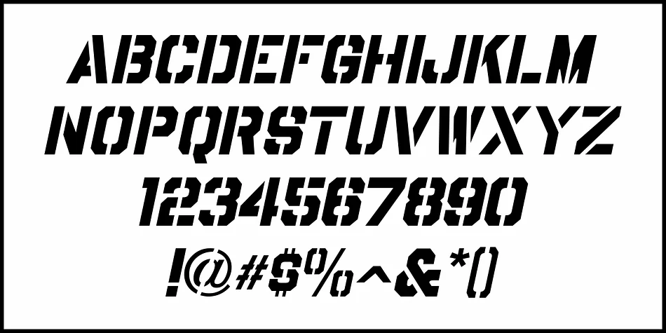 CHAMFER STENCIL SANS JNL by Jeff Levine Fonts — Display Font — thumbnail 5