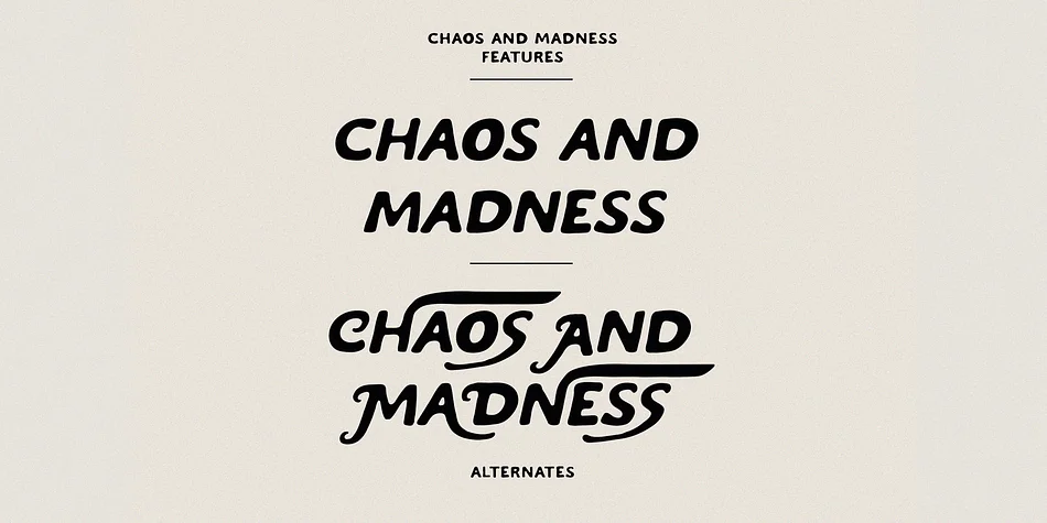 Chaos and Madness by Craft Supply Co. — Display Font — thumbnail 4