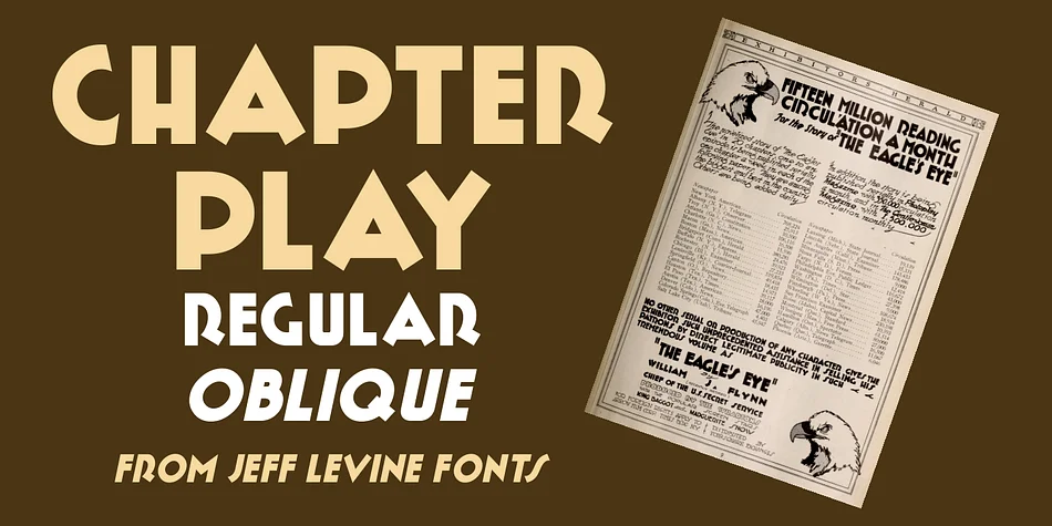 Chapter Play JNL by Jeff Levine Fonts — Display Font