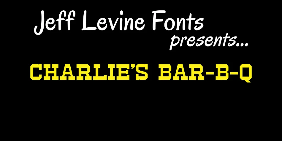 CHARLIES BARBQ JNL by Jeff Levine Fonts — Decorative Font
