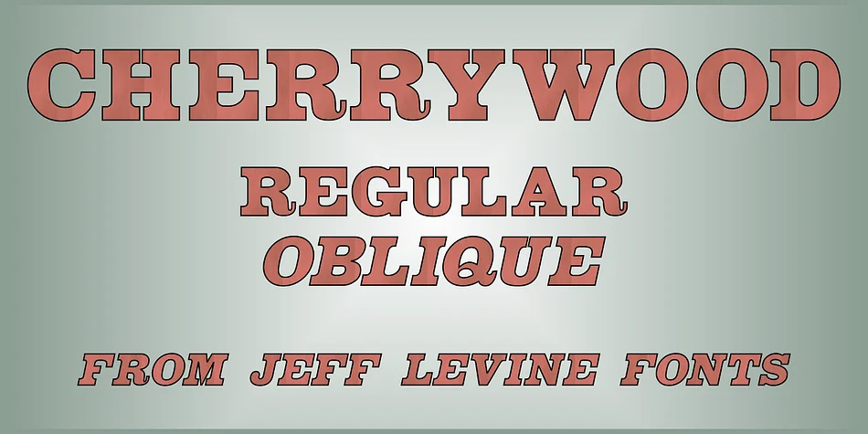 CHERRYWOOD JNL by Jeff Levine Fonts — Decorative Font