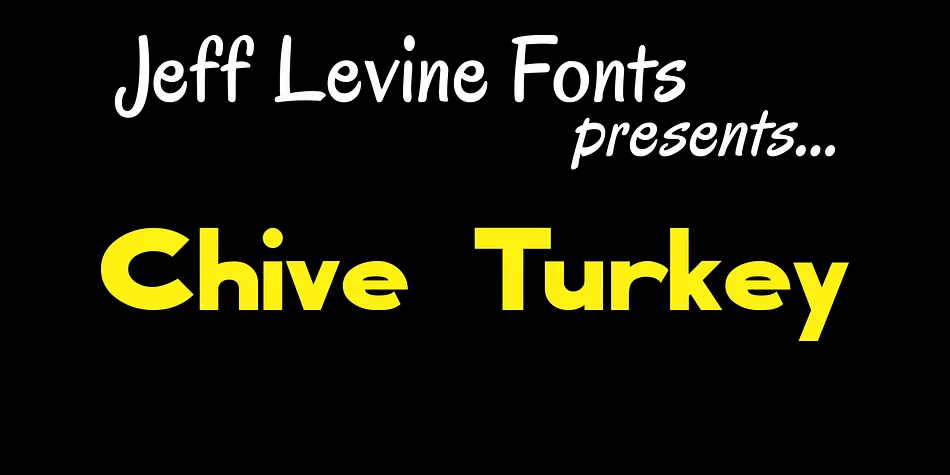 Chive Turkey JNL by Jeff Levine Fonts — Display Font