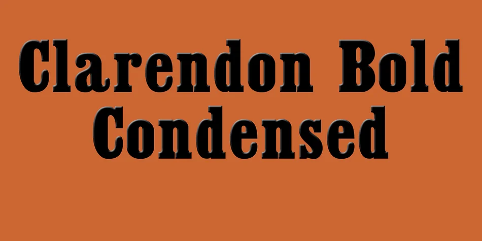 Clarendon Bold Condensed by Wooden Type Fonts — Decorative Font