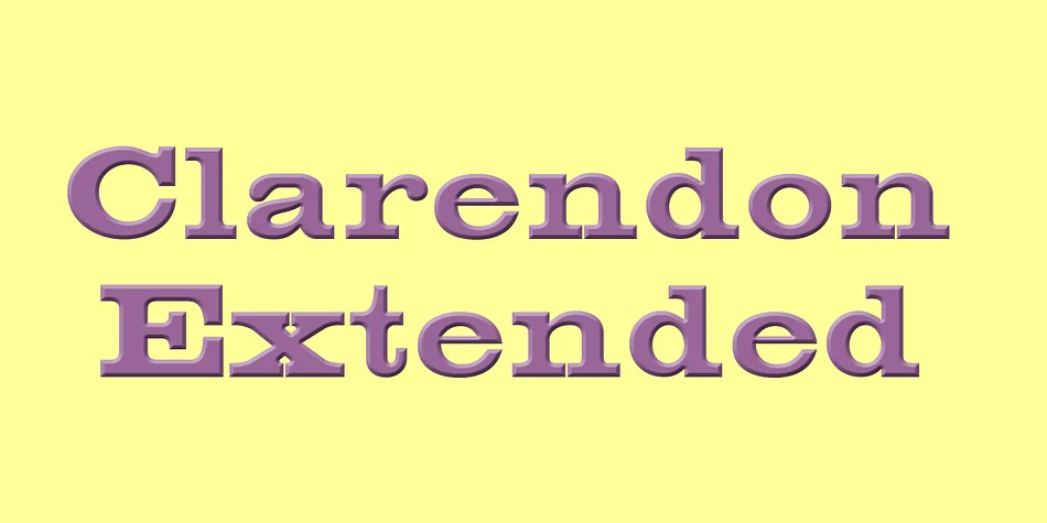 Clarendon Extended by Wooden Type Fonts — Decorative Font
