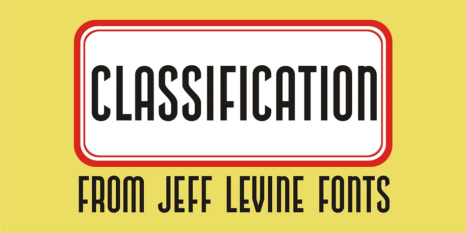 CLASSIFICATION JNL by Jeff Levine Fonts — Decorative Font