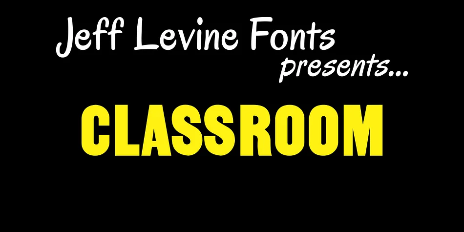 CLASSROOM JNL by Jeff Levine Fonts — Display Font