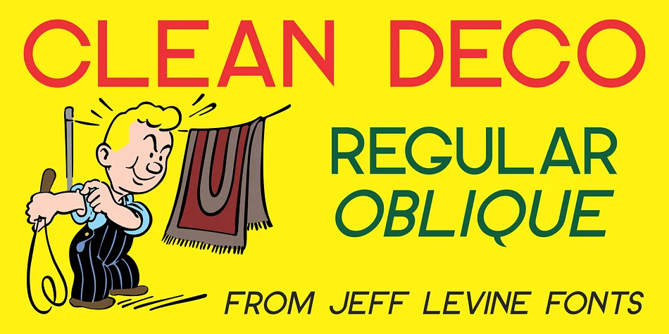 CLEAN DECO JNL by Jeff Levine Fonts — Display Font