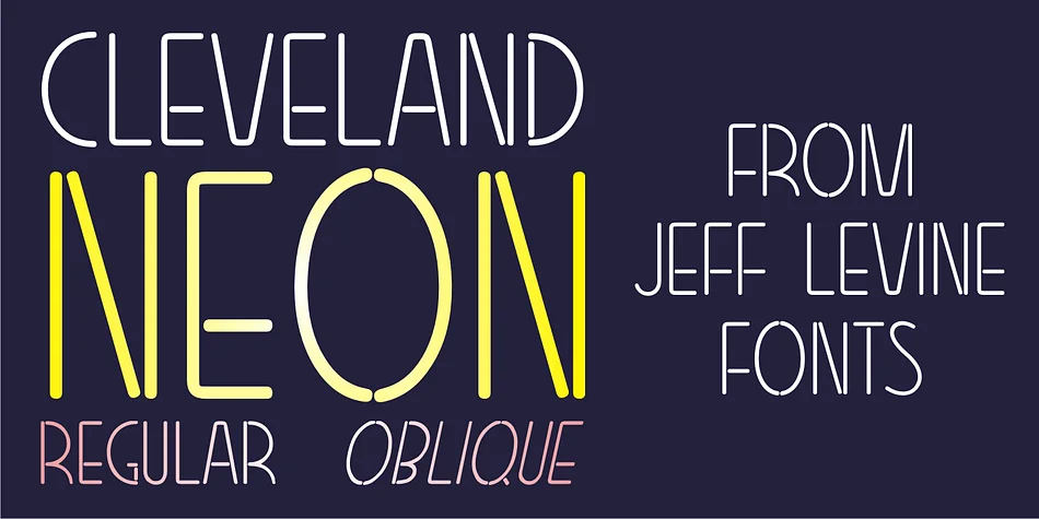 CLEVELAND NEON JNL by Jeff Levine Fonts — Decorative Font