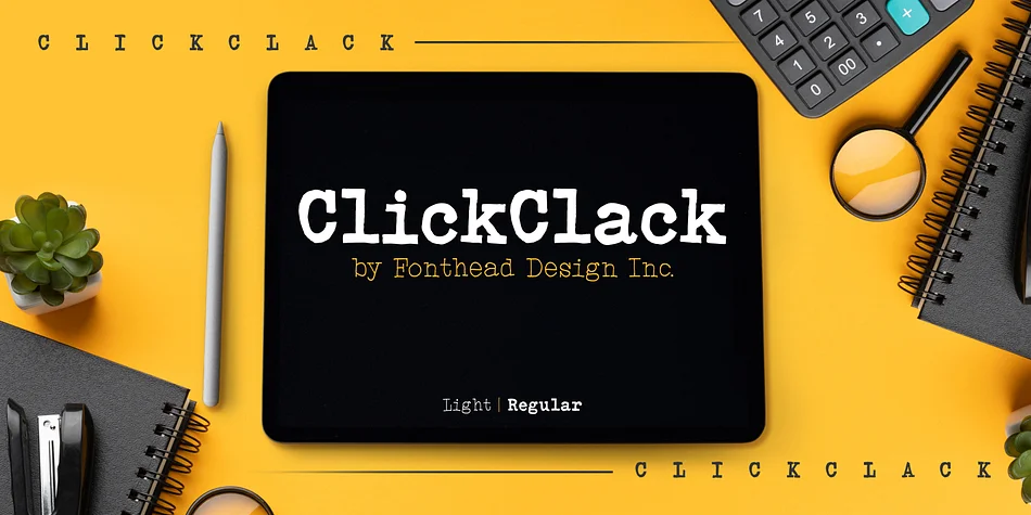 ClickClack by Fonthead Design โ Decorative Font