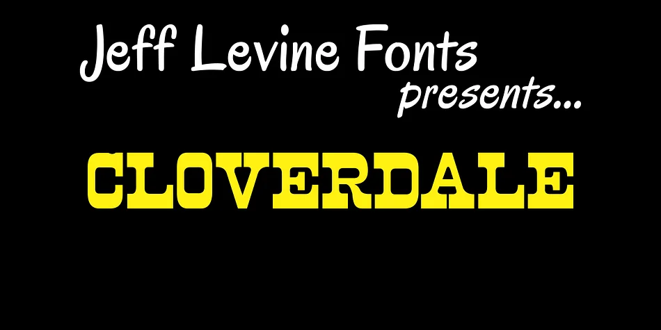 CLOVERDALE JNL by Jeff Levine Fonts — Decorative Font