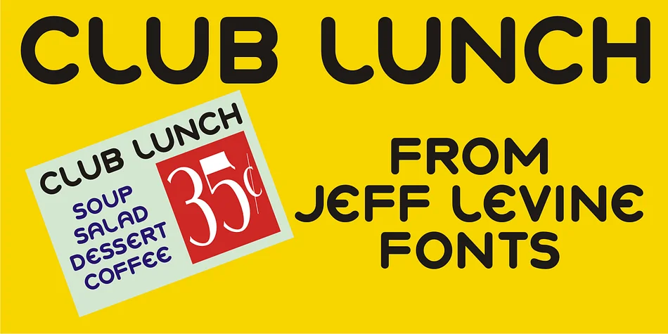 CLUB LUNCH JNL by Jeff Levine Fonts — Display Font