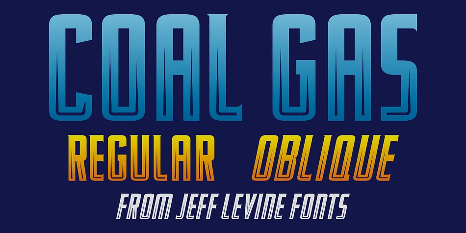 Coal Gas JNL by Jeff Levine Fonts — Display Font