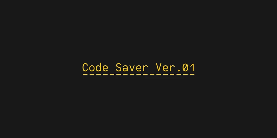 Code Saver by Dharma Type โ Decorative Font