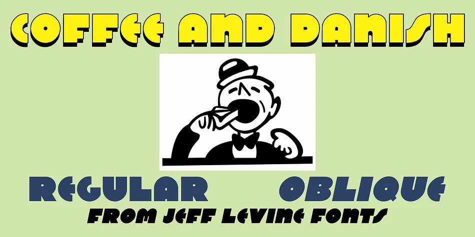 COFFEE AND DANISH JNL by Jeff Levine Fonts — Display Font