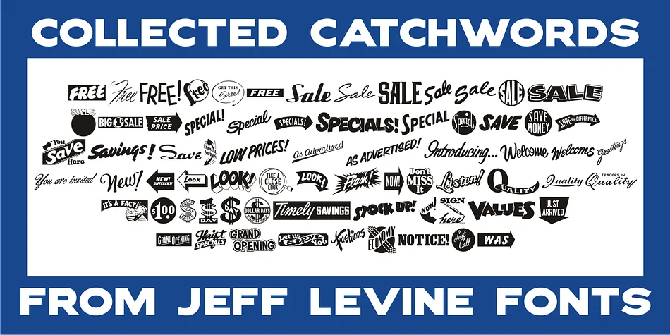 Collected Catchwords JNL by Jeff Levine Fonts — Dingbats Font