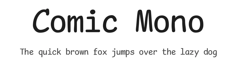 Comic Mono — Sans Serif Font
