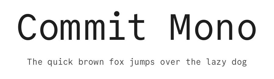 Commit Mono