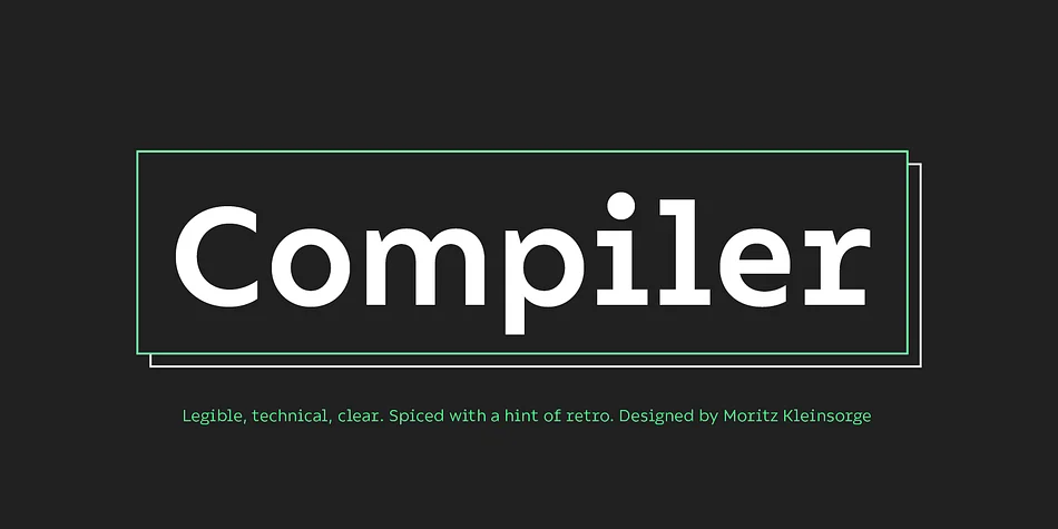 Compiler by Identity Letters — Display Font