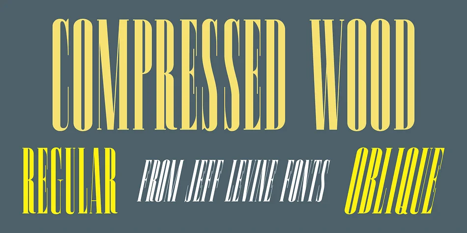 COMPRESSED WOOD JNL by Jeff Levine Fonts — Decorative Font