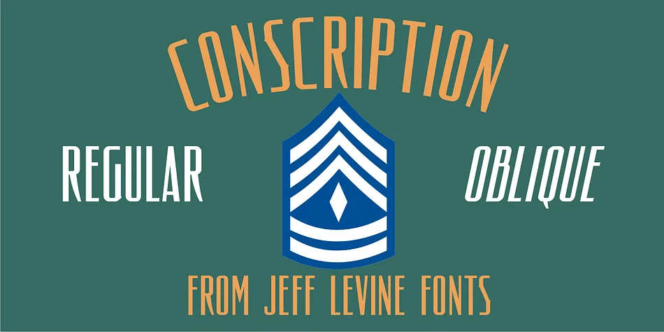 CONSCRIPTION JNL by Jeff Levine Fonts — Display Font