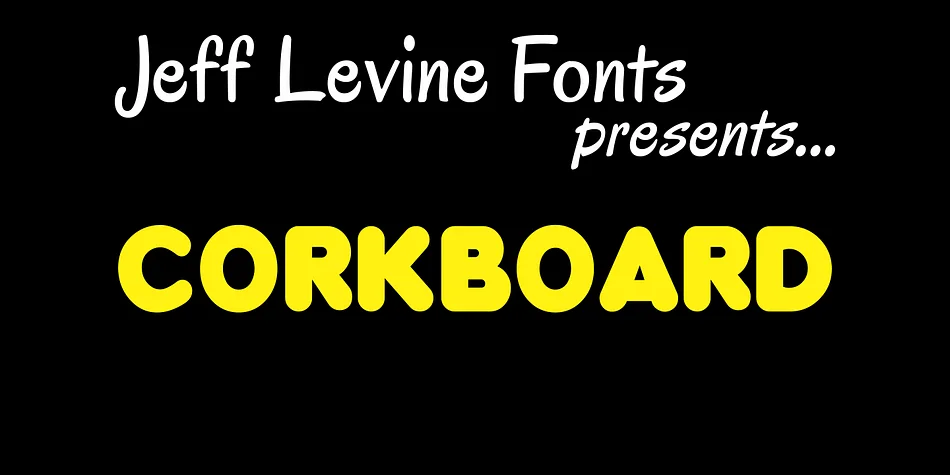 CORKBOARD JNL by Jeff Levine Fonts — Decorative Font