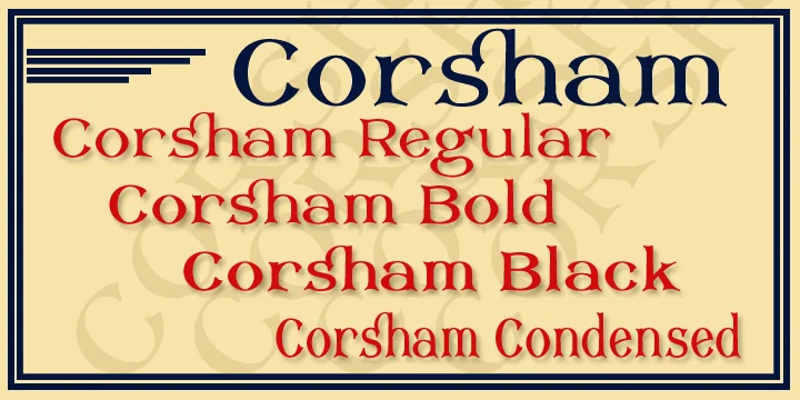 Corsham by Greater Albion Typefounders — Decorative Font