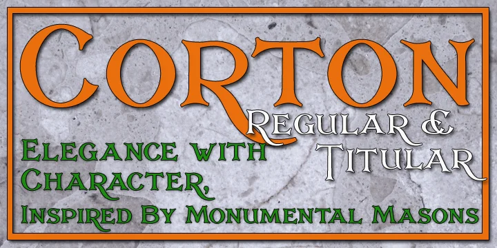 CORTON by Greater Albion Typefounders — Decorative Font