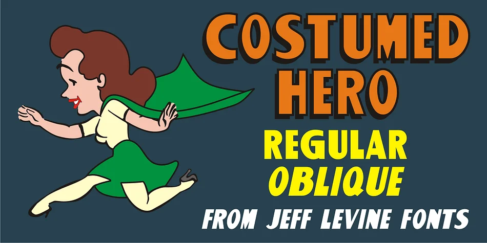 COSTUMED HERO JNL by Jeff Levine Fonts — Display Font