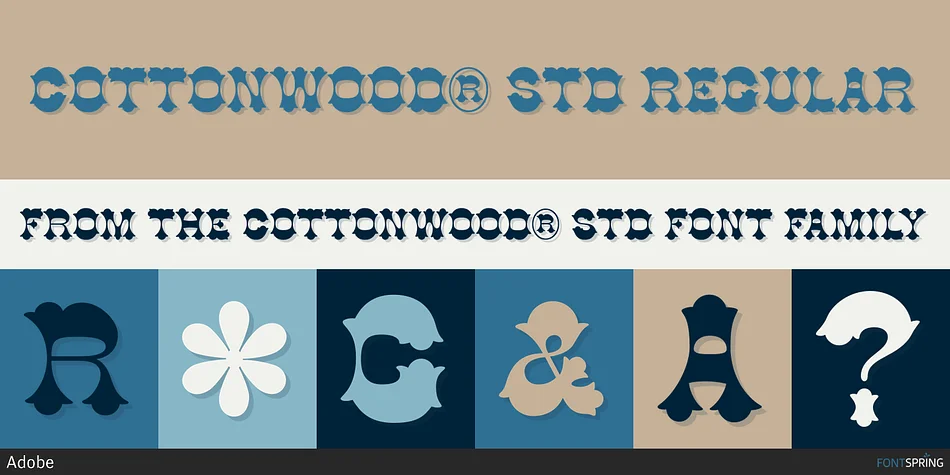 COTTONWOOD® STD by Adobe — Decorative Font