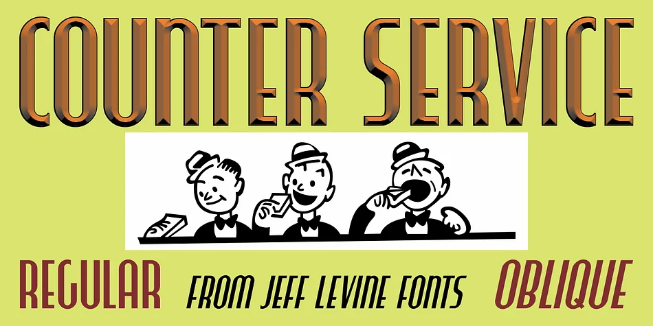 COUNTER SERVICE JNL by Jeff Levine Fonts — Decorative Font