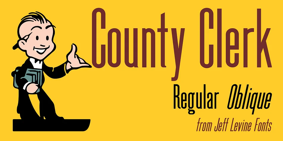 County Clerk JNL by Jeff Levine Fonts — Display Font