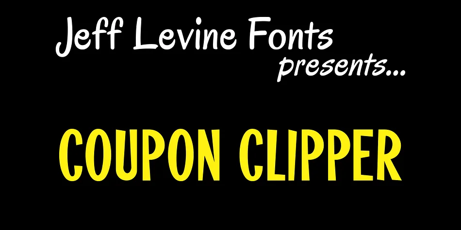 COUPON CLIPPER JNL by Jeff Levine Fonts — Display Font