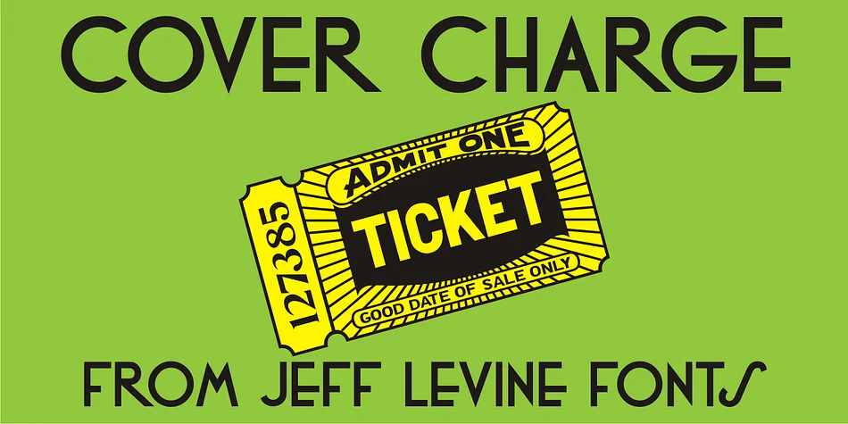 COVER CHARGE JNL by Jeff Levine Fonts — Decorative Font