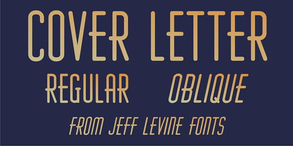 COVER LETTER JNL by Jeff Levine Fonts — Display Font