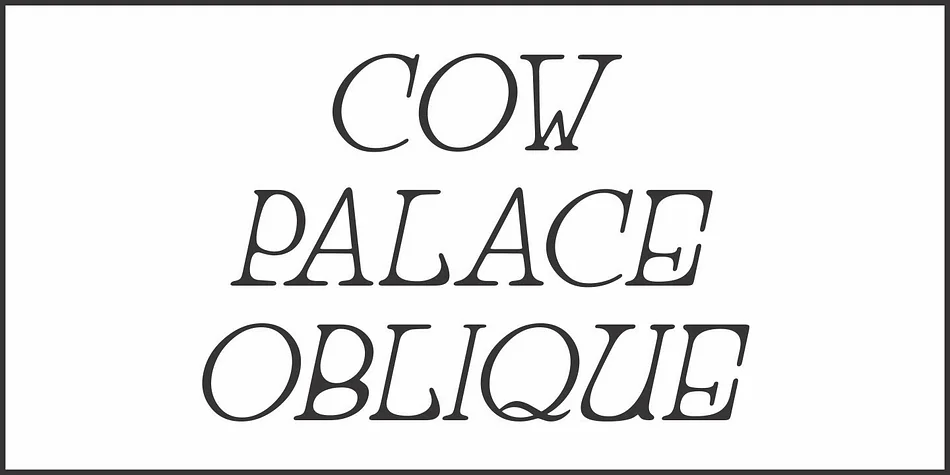 COW PALACE JNL by Jeff Levine Fonts — Decorative Font — thumbnail 4