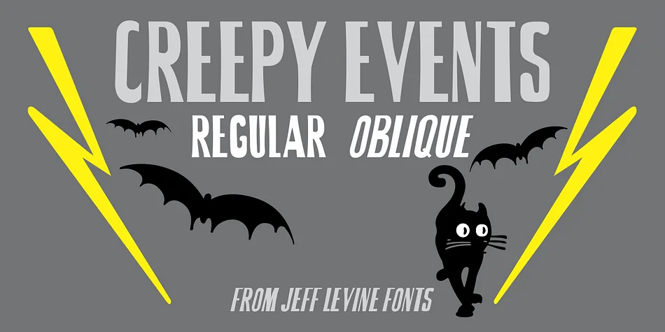 CREEPY EVENTS JNL by Jeff Levine Fonts — Display Font