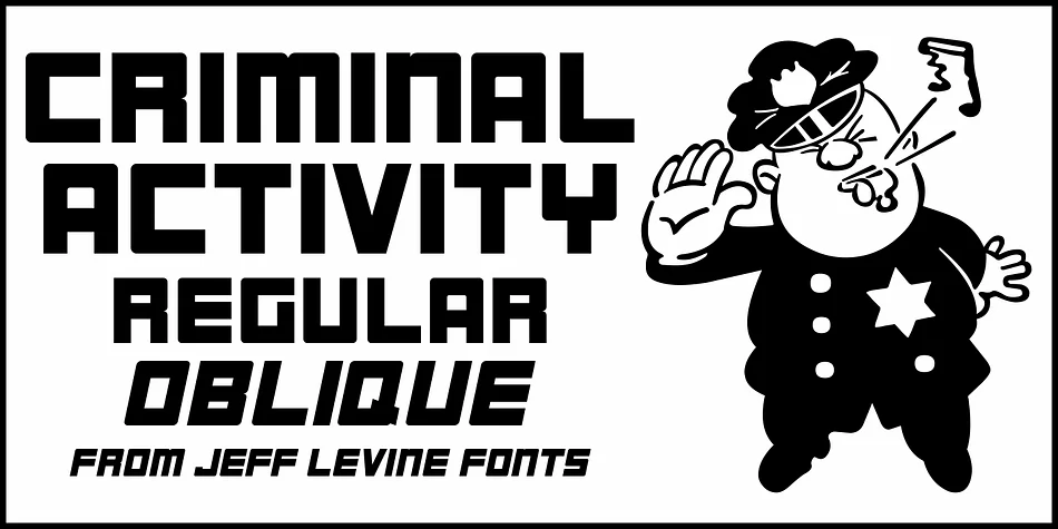 Criminal Activity JNL by Jeff Levine Fonts — Display Font