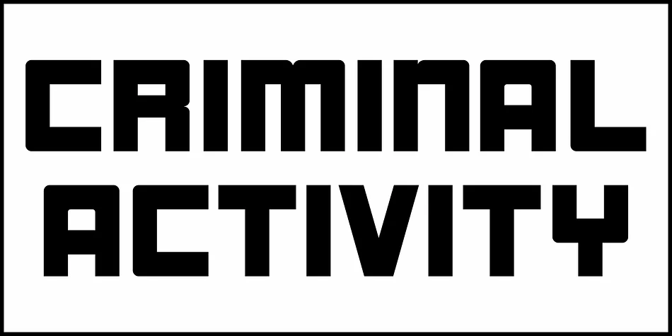 Criminal Activity JNL by Jeff Levine Fonts — Display Font — thumbnail 2